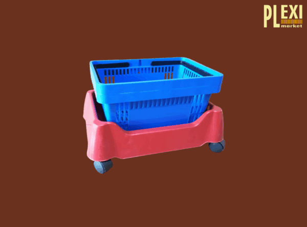 Cărucior suport pentru coșuri plastic