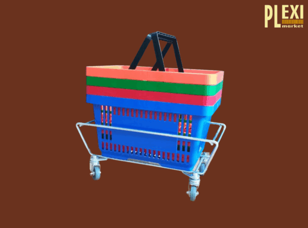 Cărucior pentru coșuri plastic