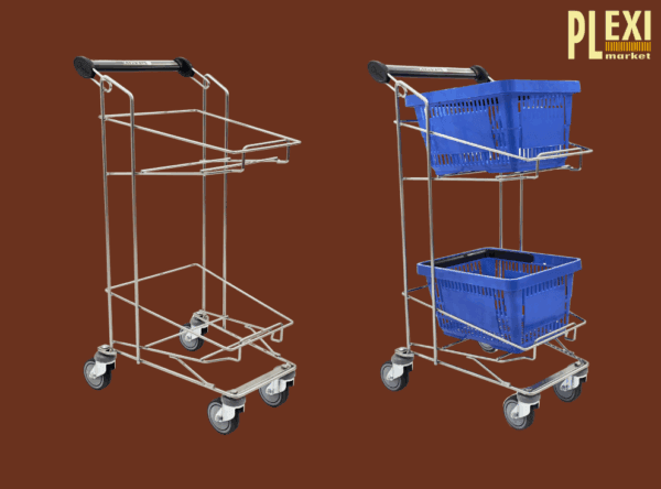 Cărucior pentru coșuri autoservire